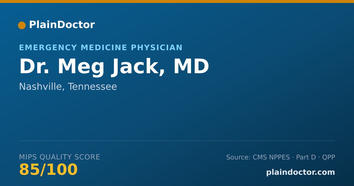 Shareable card for Meg Jack, MD - Emergency Medicine Physician, Nashville, TN