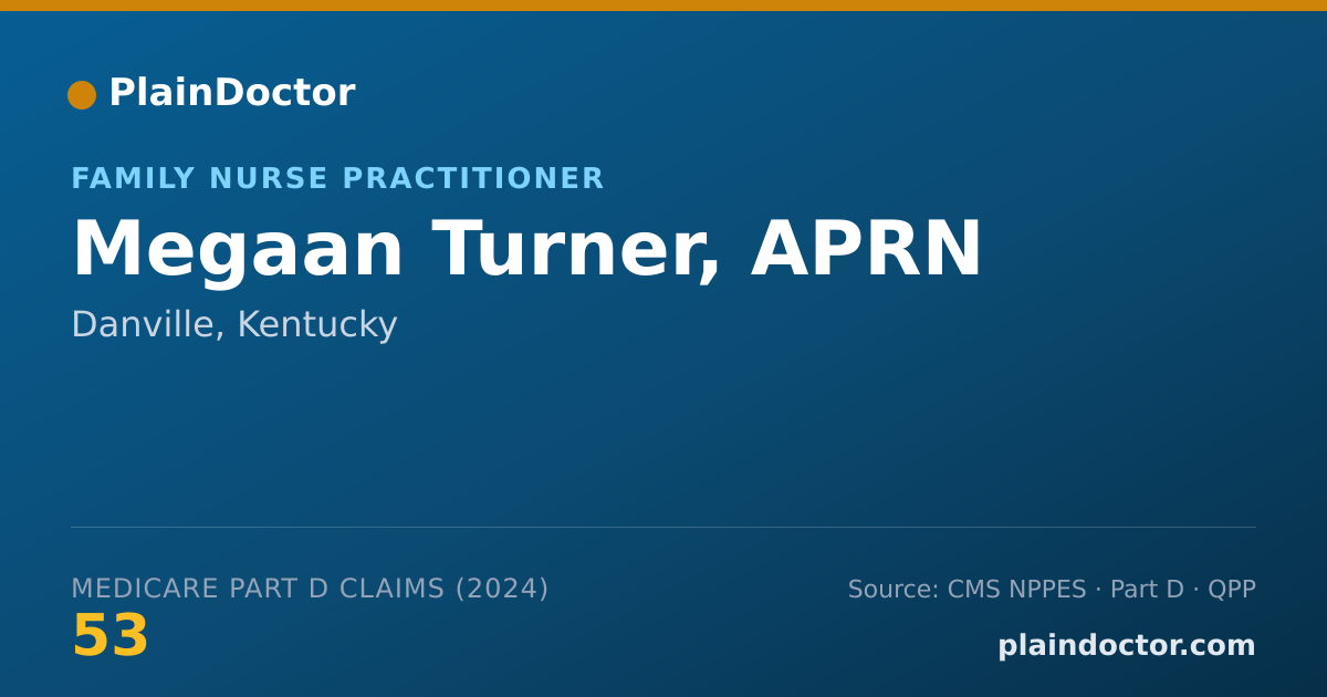 Shareable card for Megaan Turner, APRN - Family Nurse Practitioner, Danville, KY