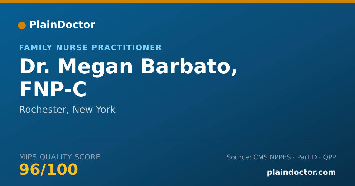 Shareable card for Megan Barbato, FNP-C - Family Nurse Practitioner, Rochester, NY