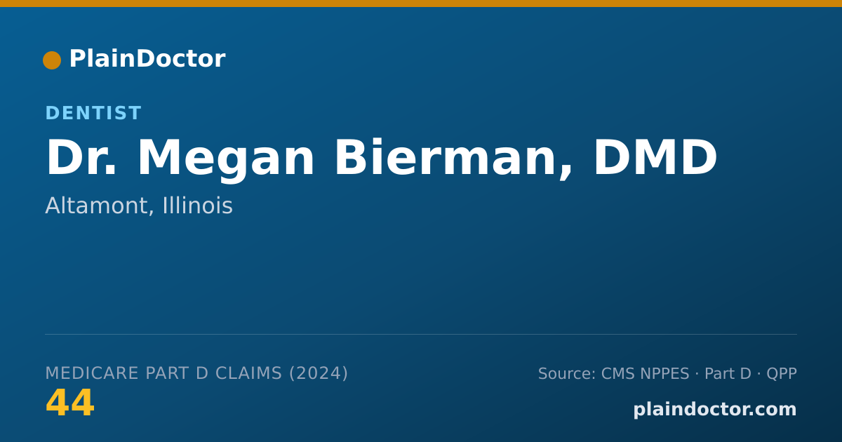 Shareable card for Megan Bierman, DMD - Dentist, Altamont, IL