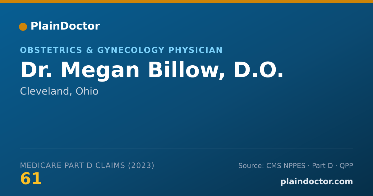 Shareable card for Megan Billow, D.O. - Obstetrics & Gynecology Physician, Cleveland, OH