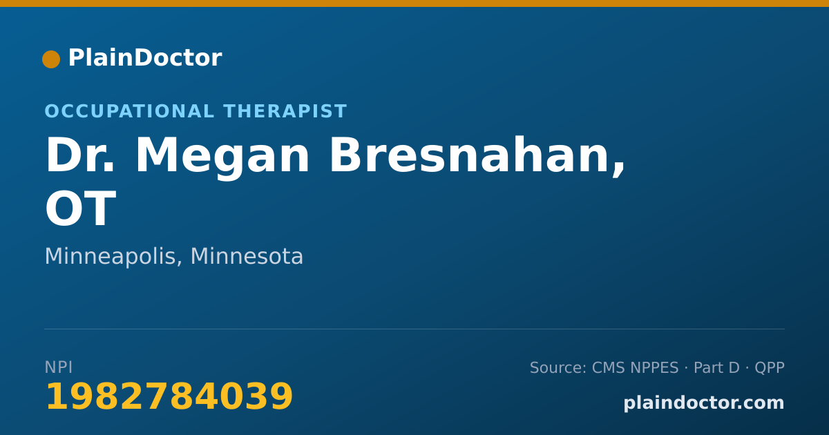 Shareable card for Megan Bresnahan, OT - Occupational Therapist, Minneapolis, MN