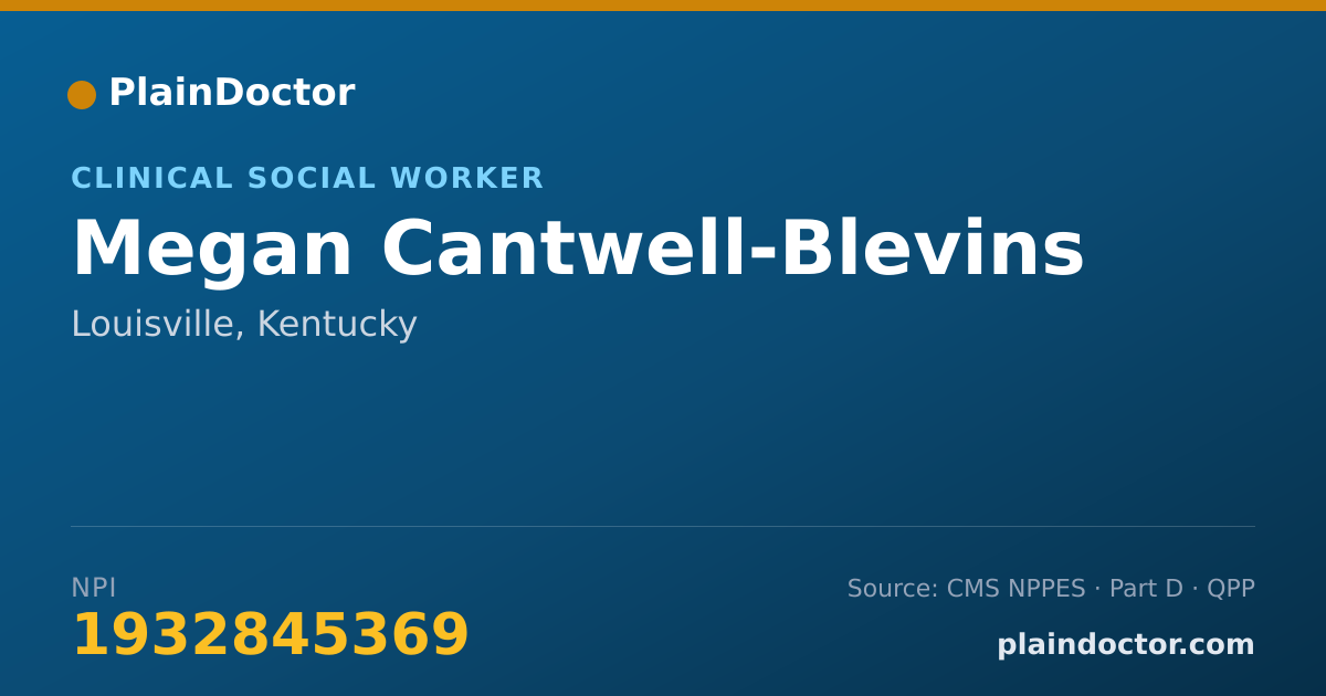 Shareable card for Megan Cantwell-Blevins - Clinical Social Worker, Louisville, KY