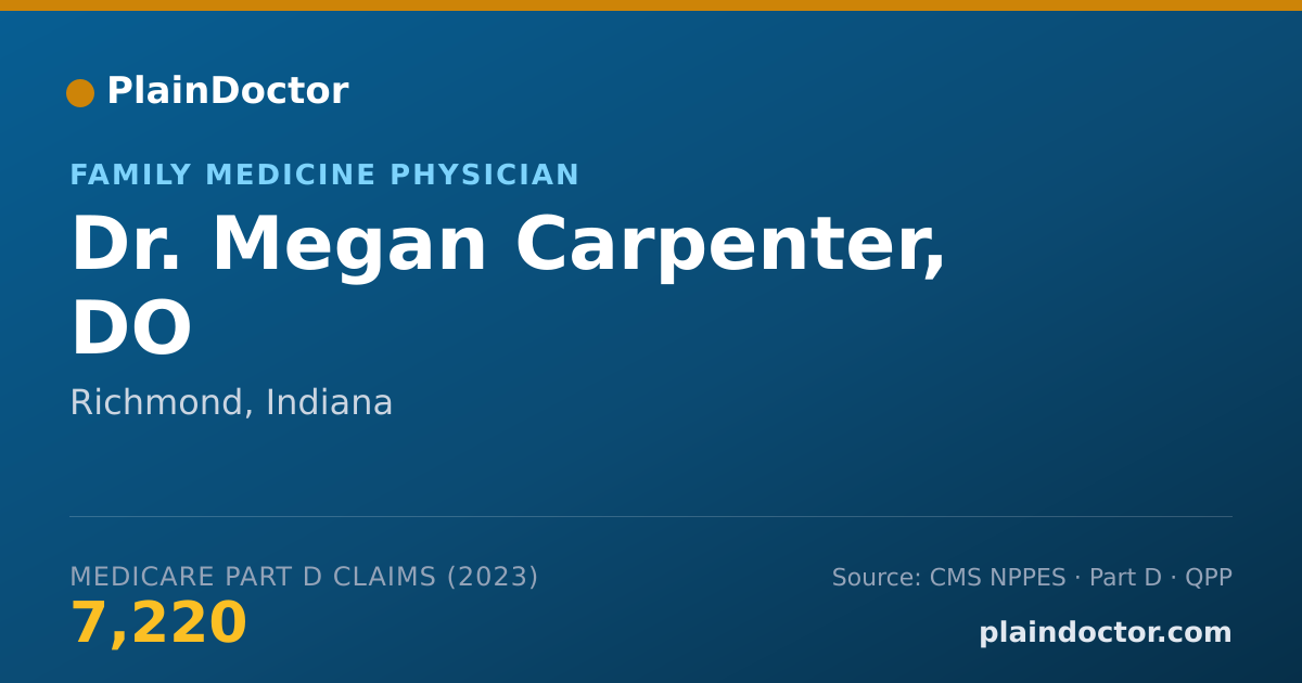 Shareable card for Megan Carpenter, DO - Family Medicine Physician, Richmond, IN