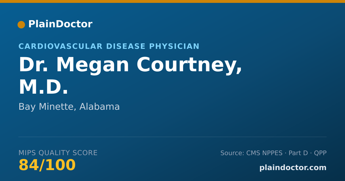 Shareable card for Megan Courtney, M.D. - Cardiovascular Disease Physician, Bay Minette, AL