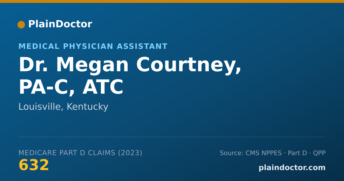 Shareable card for Megan Courtney, PA-C, ATC - Medical Physician Assistant, Louisville, KY