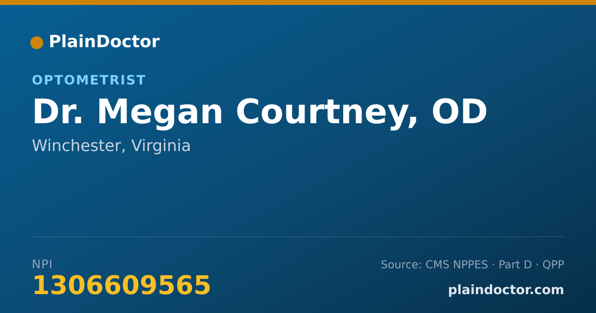 Shareable card for Megan Courtney, OD - Optometrist, Winchester, VA