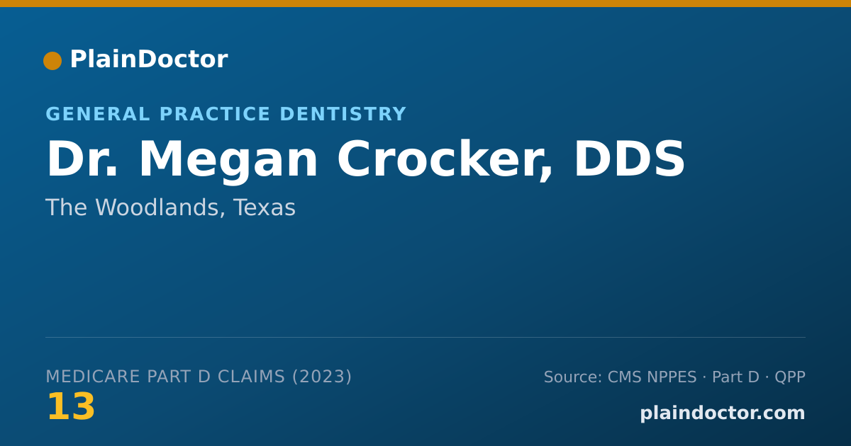 Shareable card for Megan Crocker, DDS - General Practice Dentistry, The Woodlands, TX