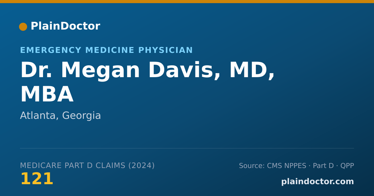 Shareable card for Megan Davis, MD, MBA - Emergency Medicine Physician, Atlanta, GA