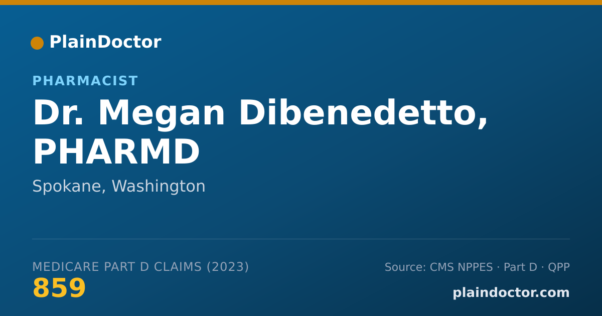 Shareable card for Megan Dibenedetto, PHARMD - Pharmacist, Spokane, WA