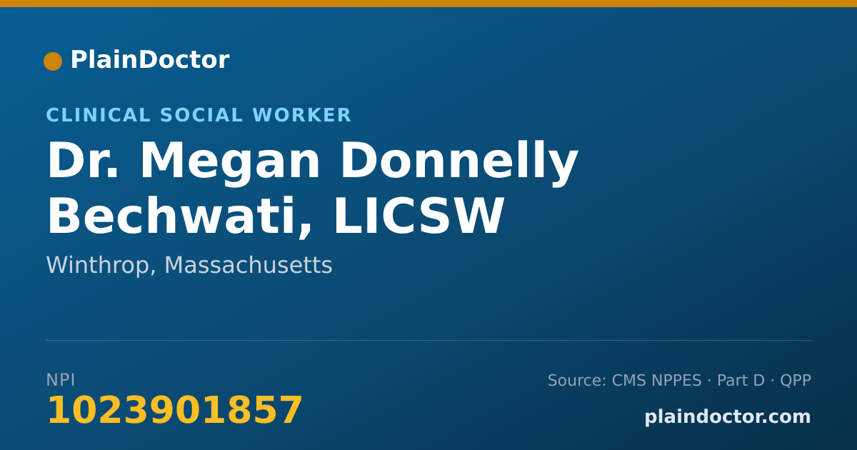 Shareable card for Megan Donnelly Bechwati, LICSW - Clinical Social Worker, Winthrop, MA