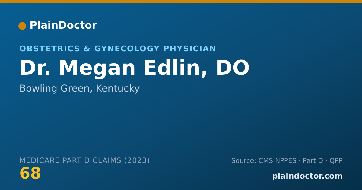Shareable card for Megan Edlin, DO - Obstetrics & Gynecology Physician, Bowling Green, KY