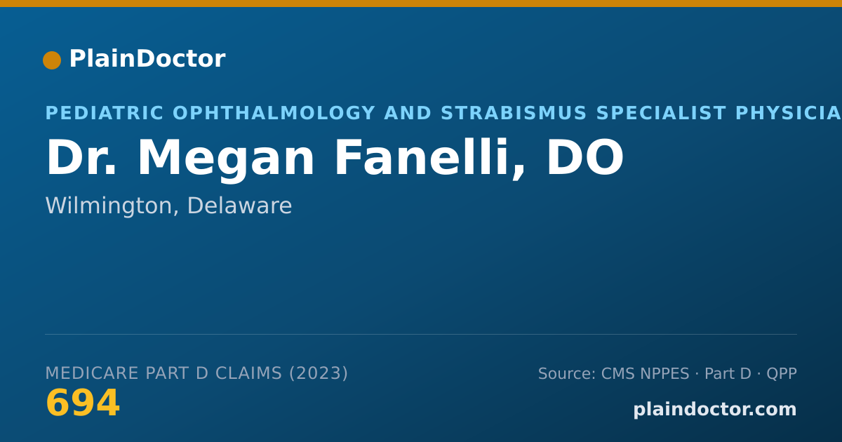 Shareable card for Megan Fanelli, DO - Pediatric Ophthalmology and Strabismus Specialist Physician, Wilmington, DE