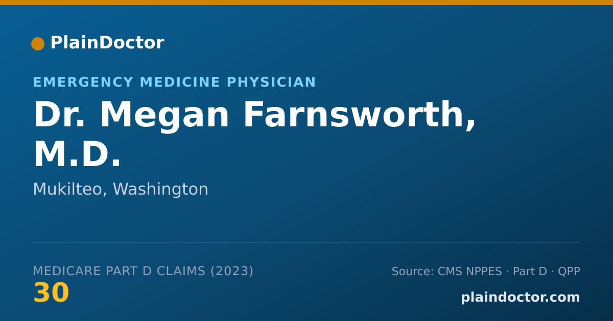 Shareable card for Megan Farnsworth, M.D. - Emergency Medicine Physician, Mukilteo, WA