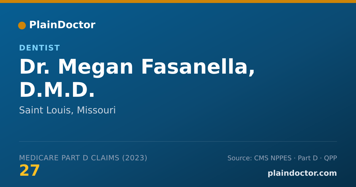 Shareable card for Megan Fasanella, D.M.D. - Dentist, Saint Louis, MO