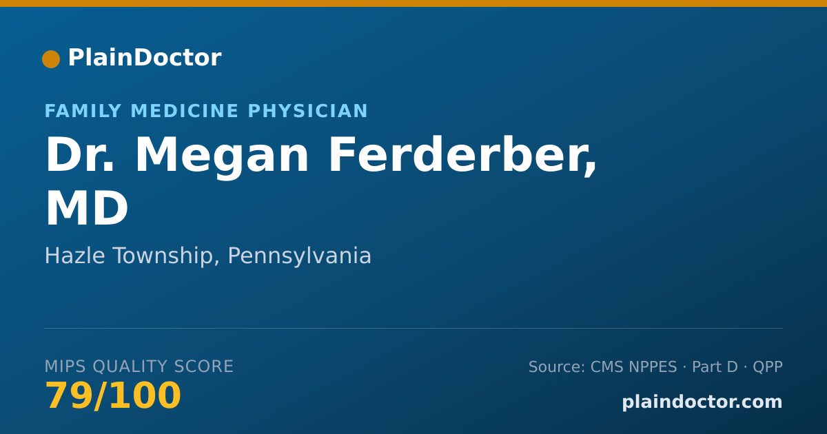 Shareable card for Megan Ferderber, MD - Family Medicine Physician, Hazle Township, PA