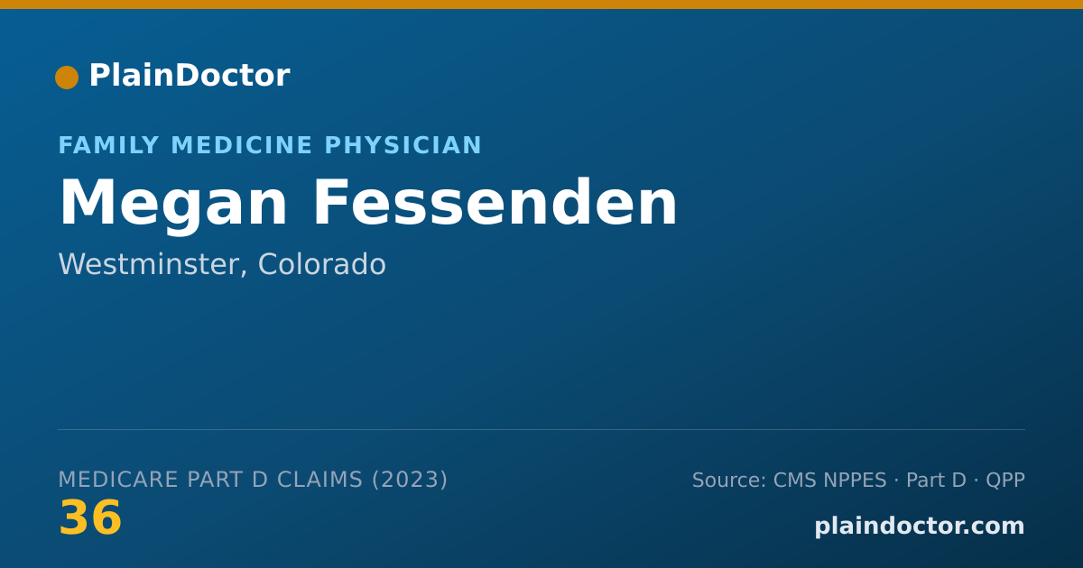 Shareable card for Megan Fessenden - Family Medicine Physician, Westminster, CO