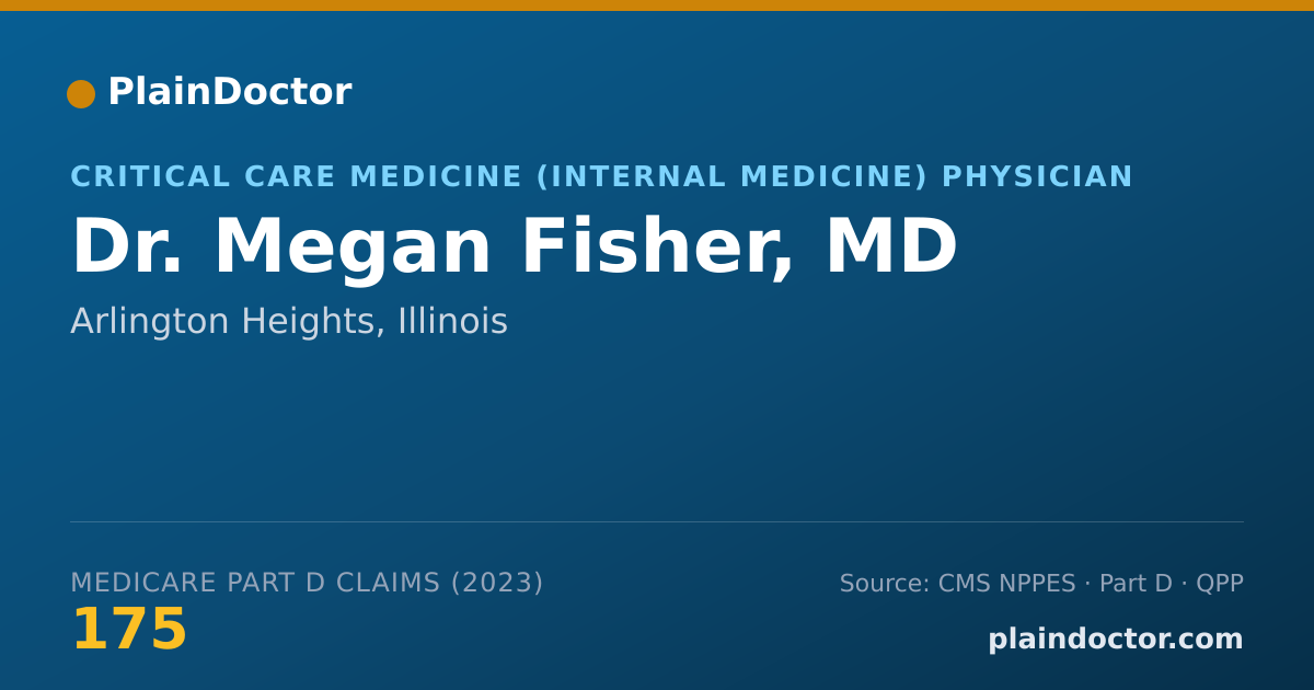 Shareable card for Megan Fisher, MD - Critical Care Medicine (Internal Medicine) Physician, Arlington Heights, IL