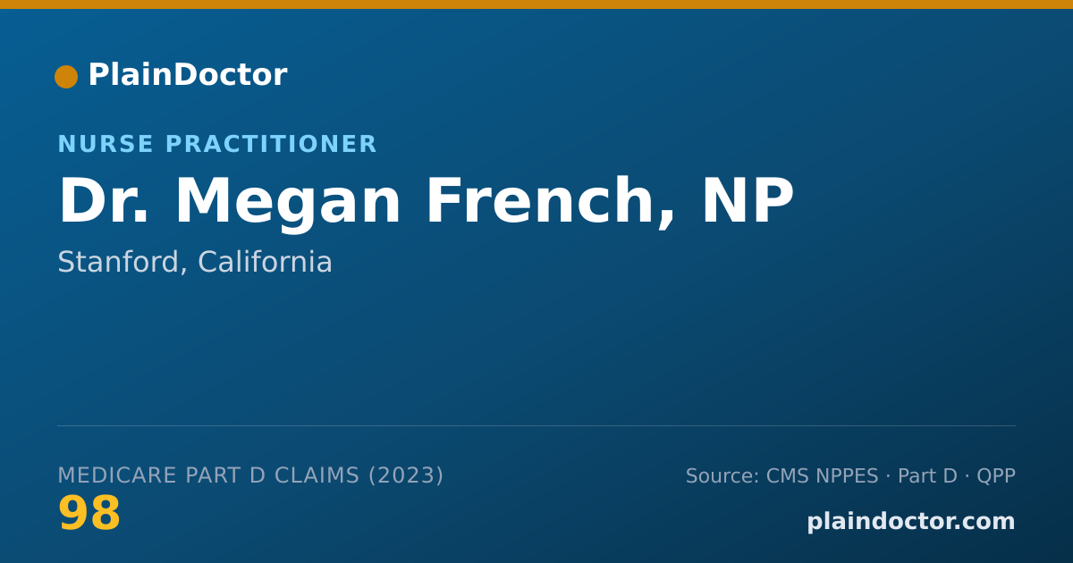 Shareable card for Megan French, NP - Nurse Practitioner, Stanford, CA