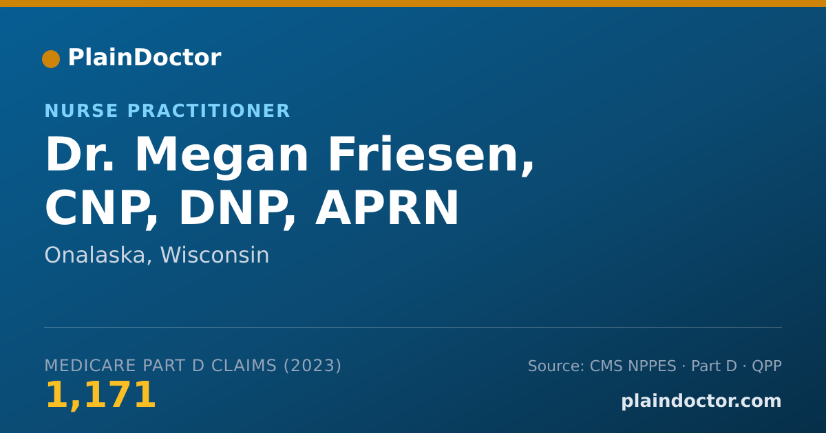 Shareable card for Megan Friesen, CNP, DNP, APRN - Nurse Practitioner, Onalaska, WI