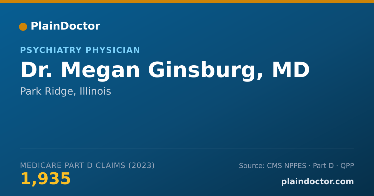Shareable card for Megan Ginsburg, MD - Psychiatry Physician, Park Ridge, IL