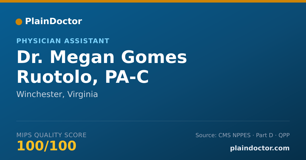 Shareable card for Megan Gomes Ruotolo, PA-C - Physician Assistant, Winchester, VA