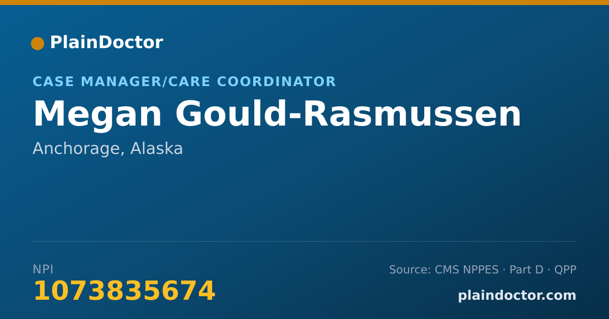 Shareable card for Megan Gould-Rasmussen - Case Manager/Care Coordinator, Anchorage, AK