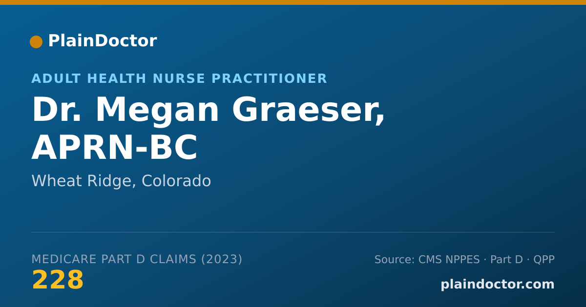 Shareable card for Megan Graeser, APRN-BC - Adult Health Nurse Practitioner, Wheat Ridge, CO