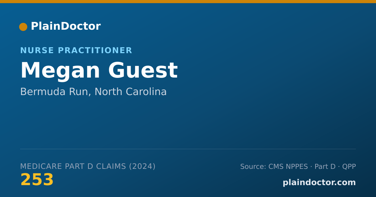 Shareable card for Megan Guest - Nurse Practitioner, Bermuda Run, NC