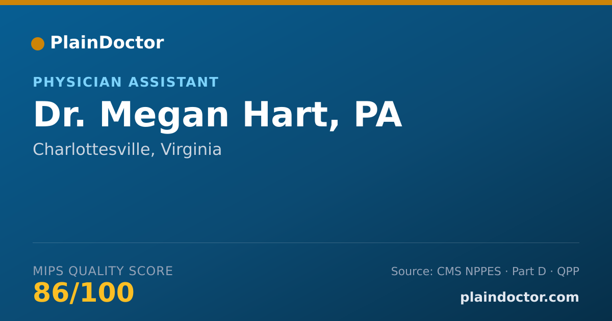 Shareable card for Megan Hart, PA - Physician Assistant, Charlottesville, VA