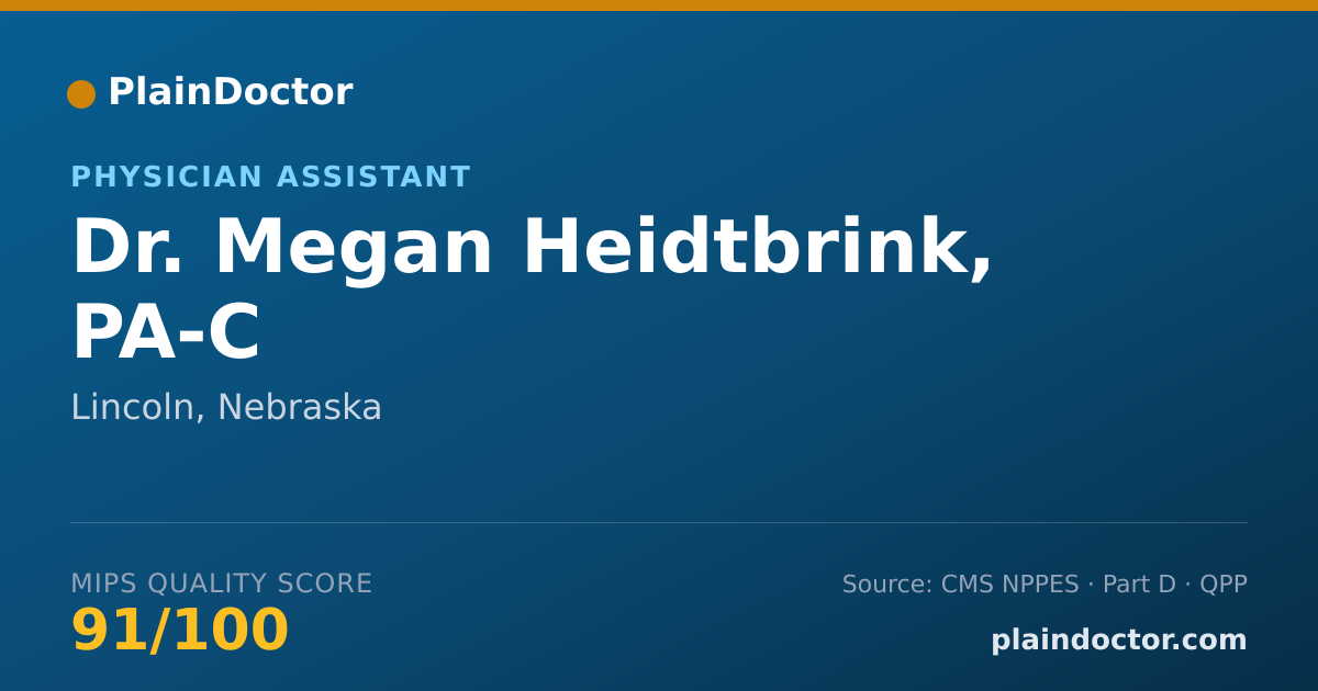 Shareable card for Megan Heidtbrink, PA-C - Physician Assistant, Lincoln, NE