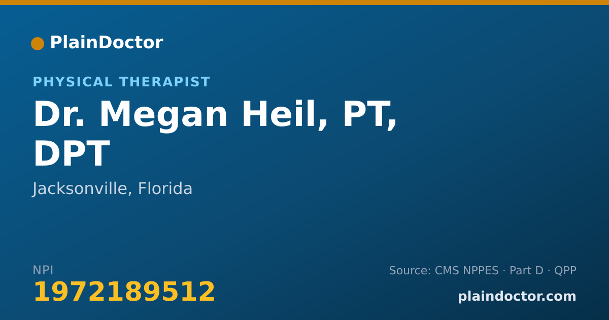 Shareable card for Megan Heil, PT, DPT - Physical Therapist, Jacksonville, FL
