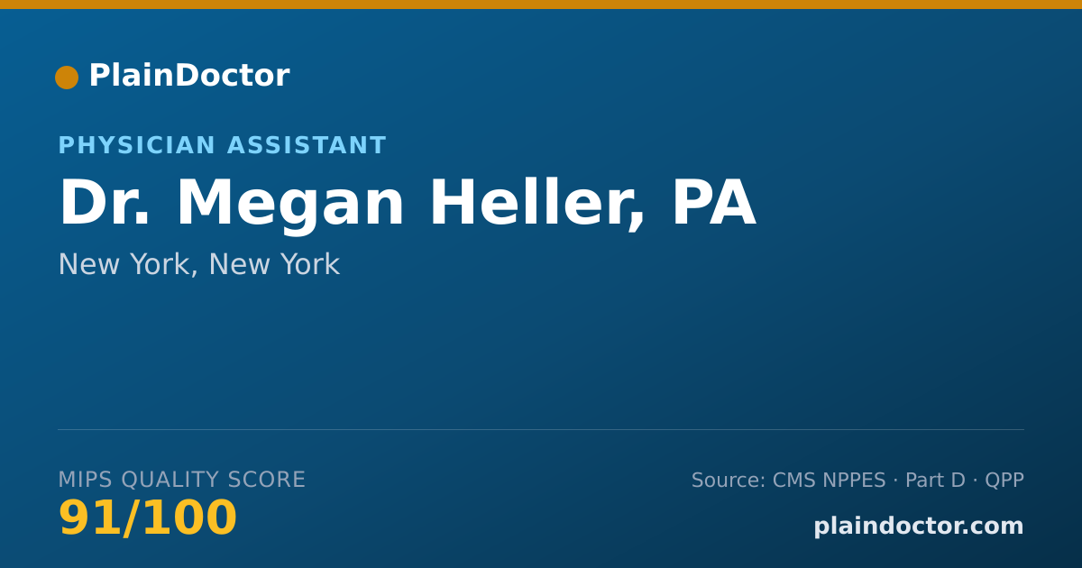 Shareable card for Megan Heller, PA - Physician Assistant, New York, NY