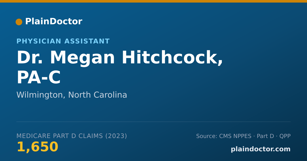 Shareable card for Megan Hitchcock, PA-C - Physician Assistant, Wilmington, NC
