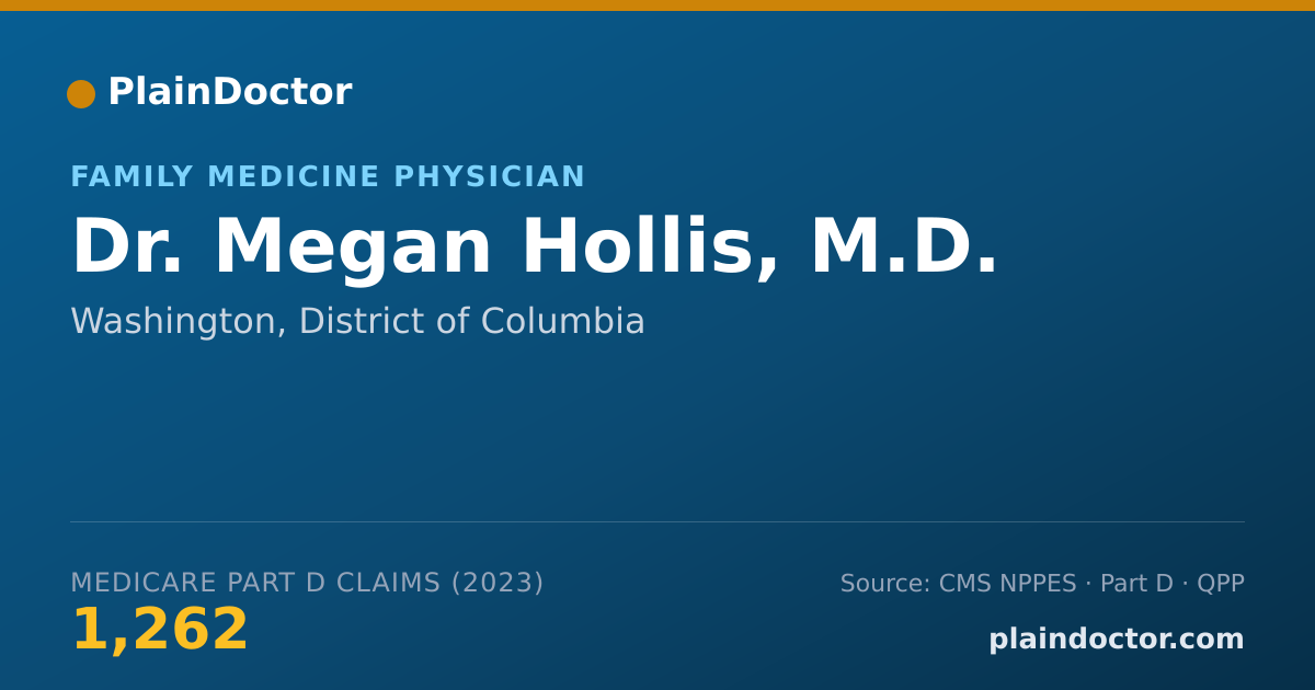Shareable card for Megan Hollis, M.D. - Family Medicine Physician, Washington, DC