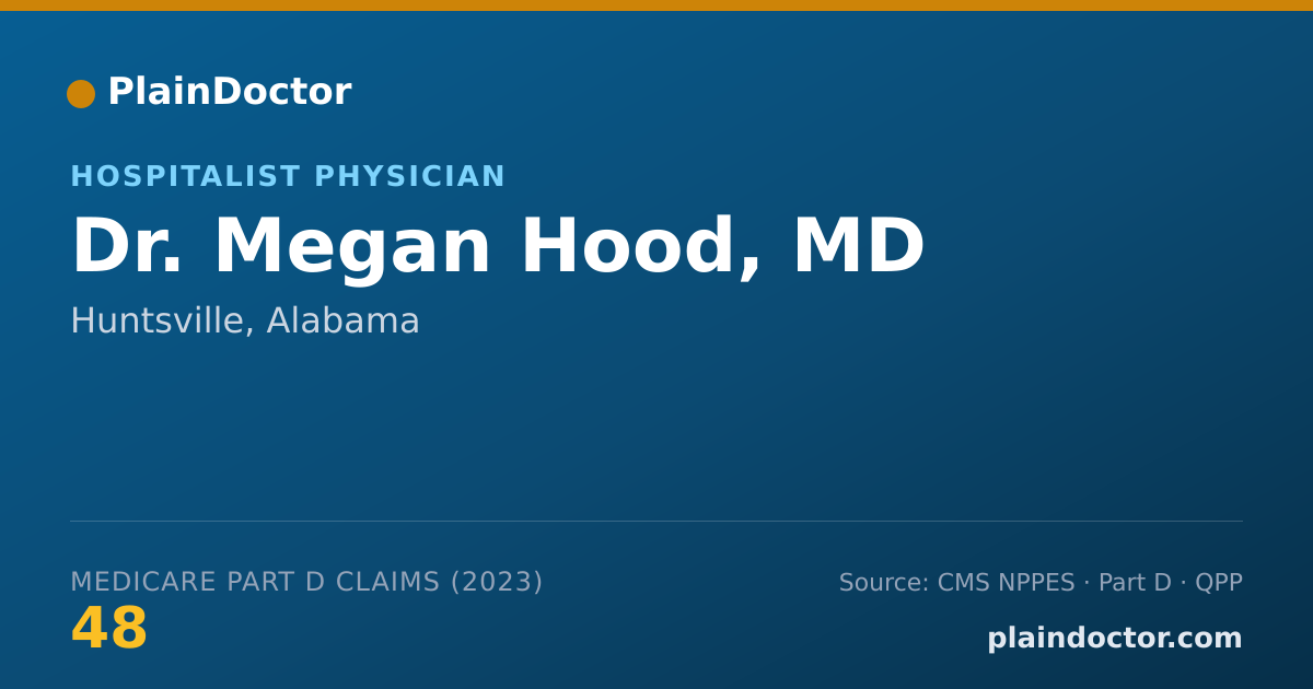 Shareable card for Megan Hood, MD - Hospitalist Physician, Huntsville, AL