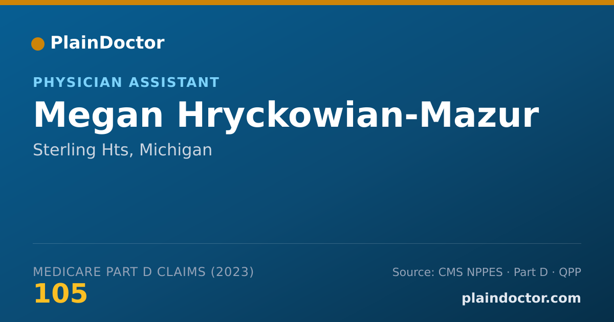 Shareable card for Megan Hryckowian-Mazur - Physician Assistant, Sterling Hts, MI
