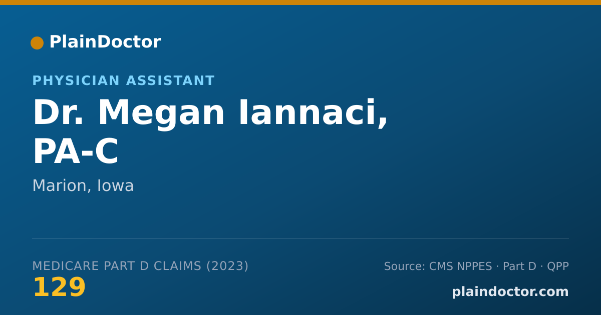 Shareable card for Megan Iannaci, PA-C - Physician Assistant, Marion, IA