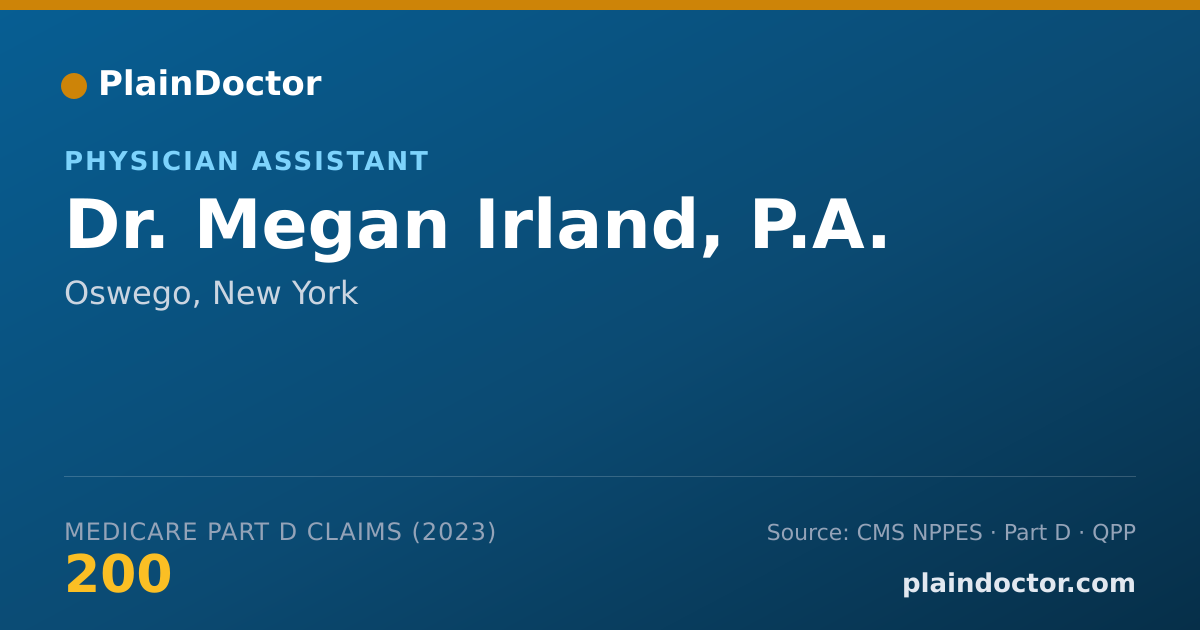 Shareable card for Megan Irland, P.A. - Physician Assistant, Oswego, NY