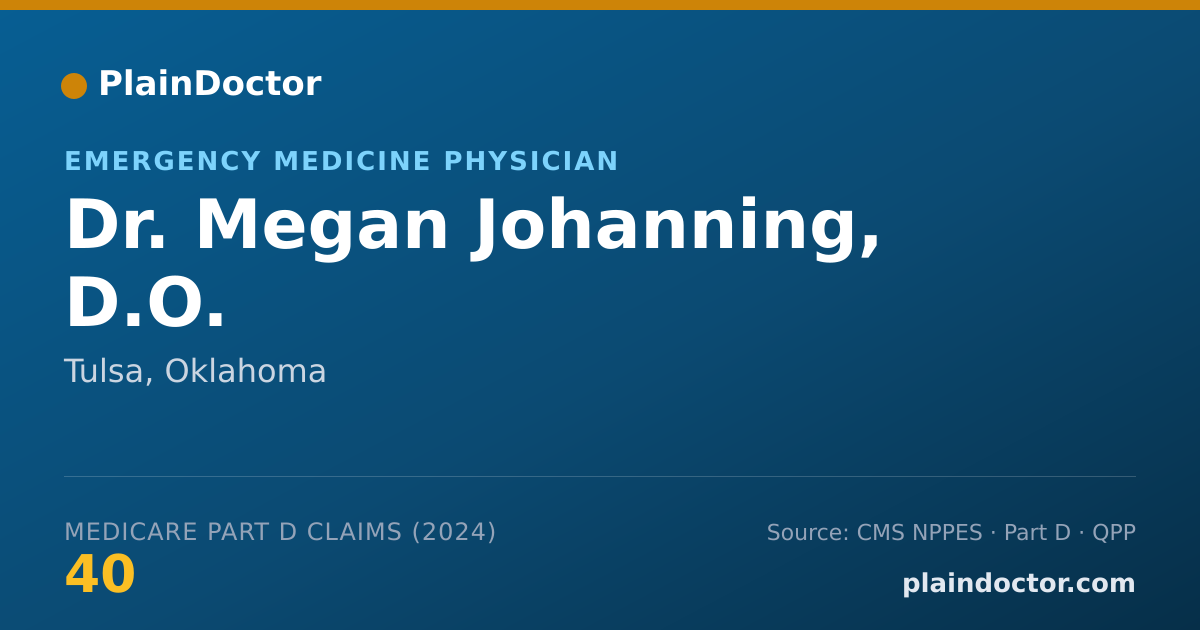 Shareable card for Megan Johanning, D.O. - Emergency Medicine Physician, Tulsa, OK
