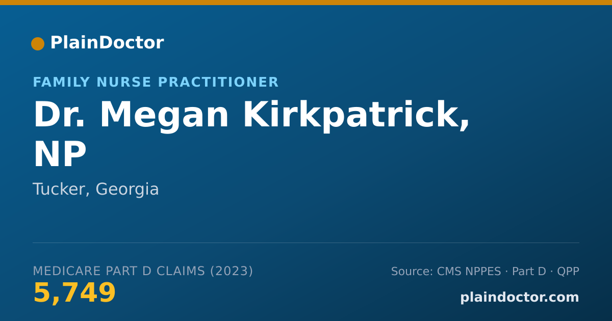 Shareable card for Megan Kirkpatrick, NP - Family Nurse Practitioner, Tucker, GA