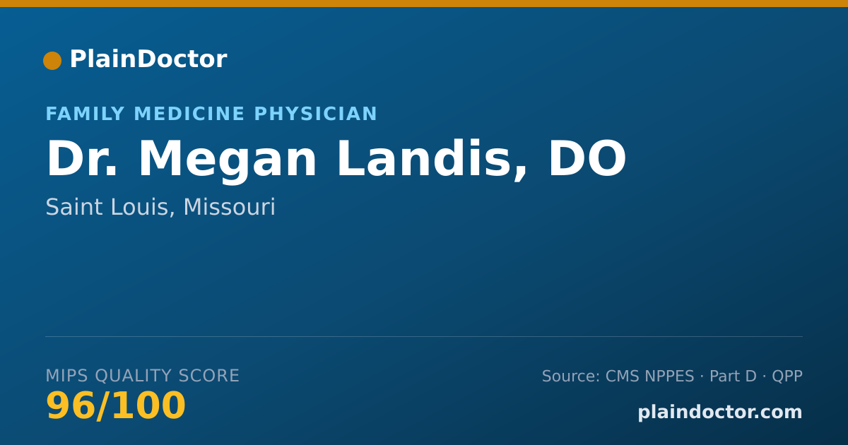 Shareable card for Megan Landis, DO - Family Medicine Physician, Saint Louis, MO