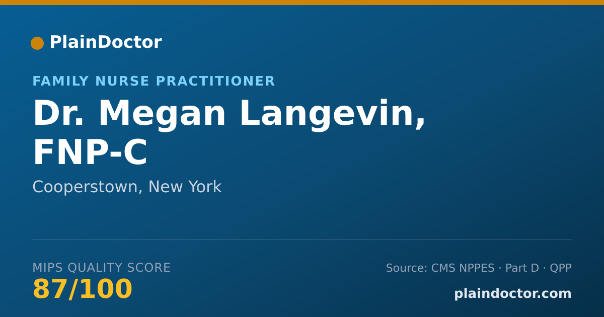 Shareable card for Megan Langevin, FNP-C - Family Nurse Practitioner, Cooperstown, NY