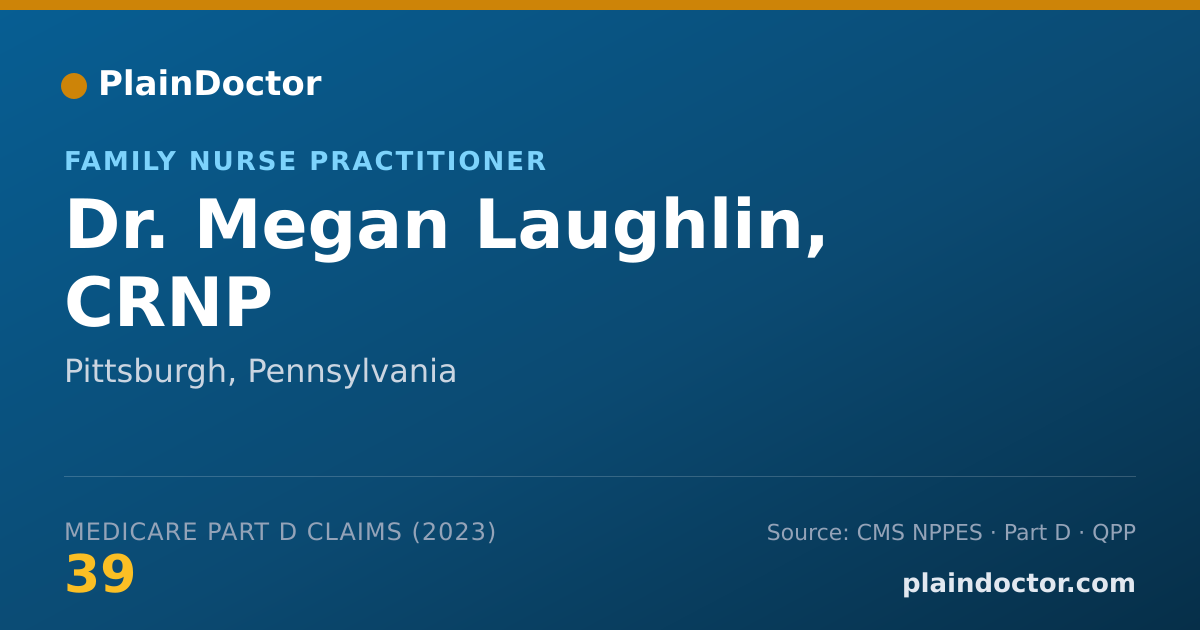 Shareable card for Megan Laughlin, CRNP - Family Nurse Practitioner, Pittsburgh, PA