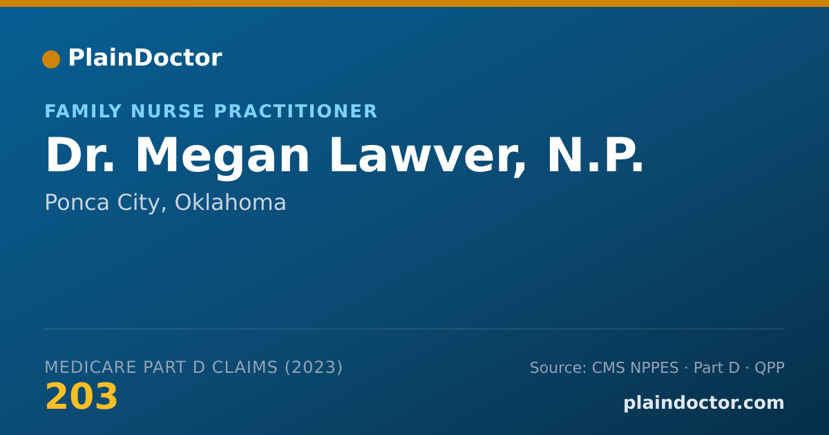 Shareable card for Megan Lawver, N.P. - Family Nurse Practitioner, Ponca City, OK