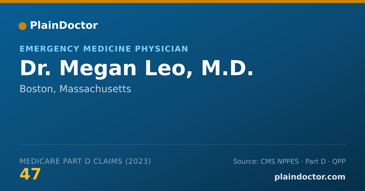Shareable card for Megan Leo, M.D. - Emergency Medicine Physician, Boston, MA