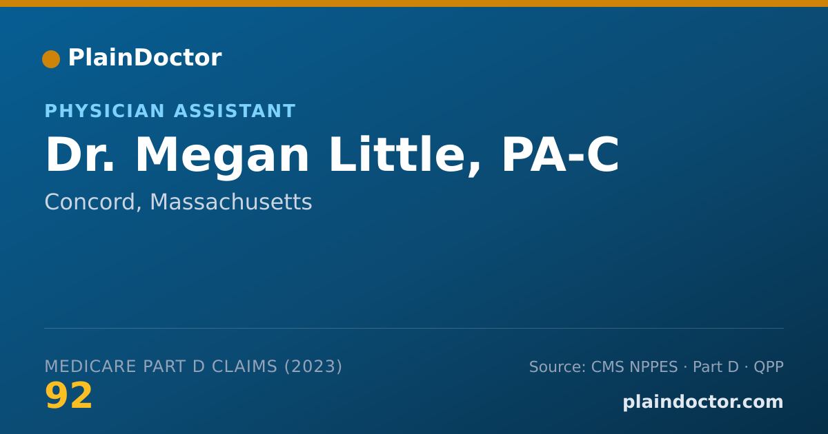 Shareable card for Megan Little, PA-C - Physician Assistant, Concord, MA