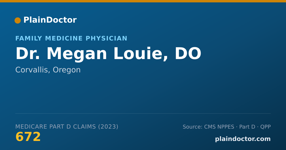 Shareable card for Megan Louie, DO - Family Medicine Physician, Corvallis, OR