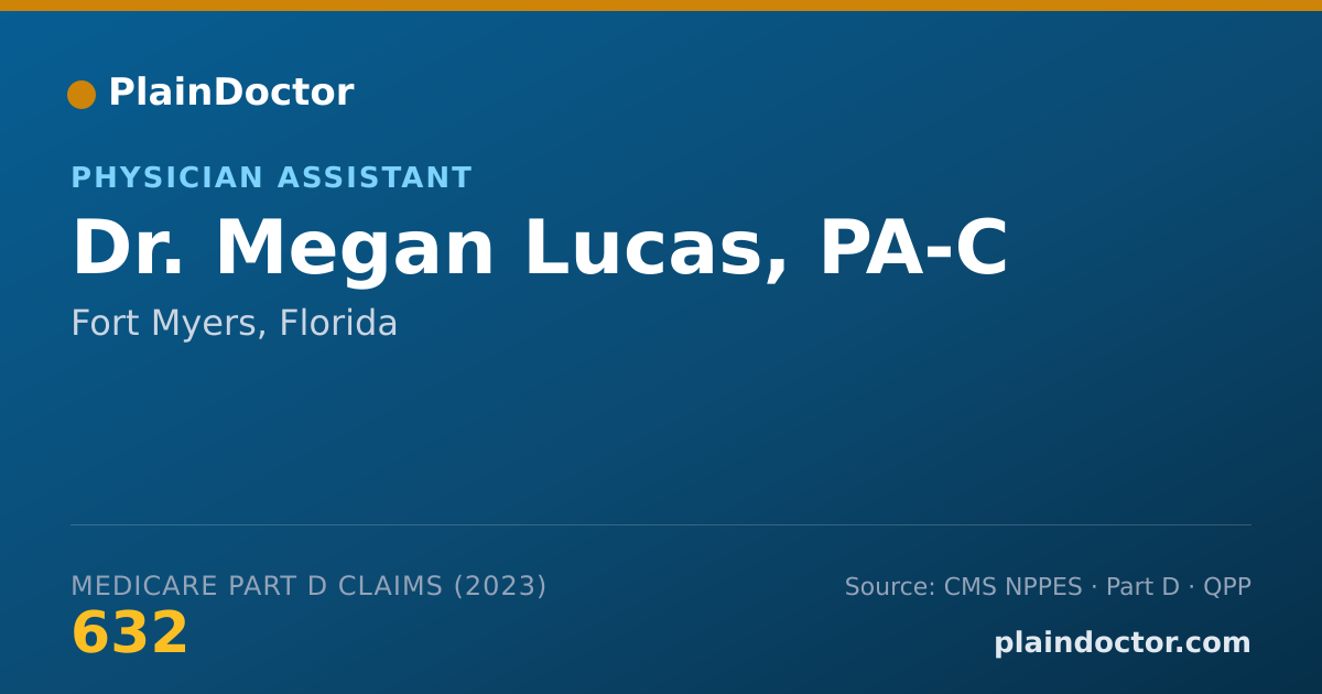 Shareable card for Megan Lucas, PA-C - Physician Assistant, Fort Myers, FL