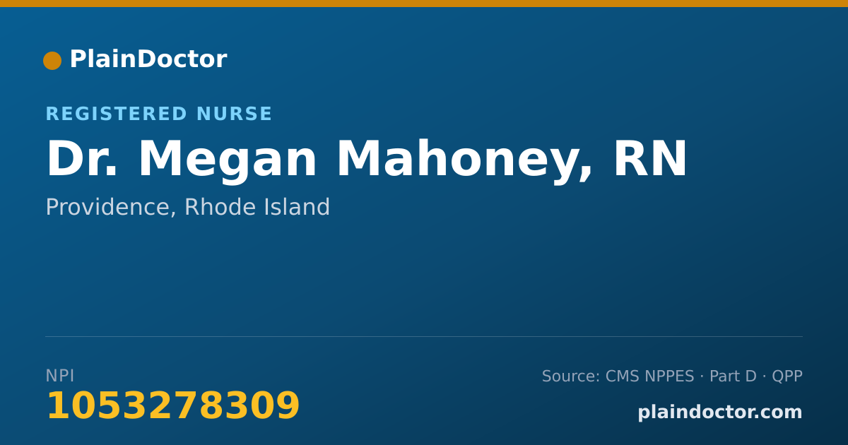 Shareable card for Megan Mahoney, RN - Registered Nurse, Providence, RI